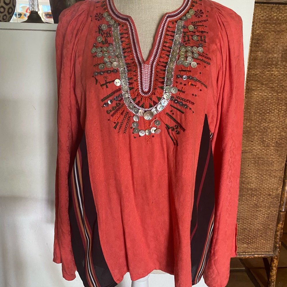 STELLAH from Neiman’s. Gorgeous deep Coral Size M BOHO